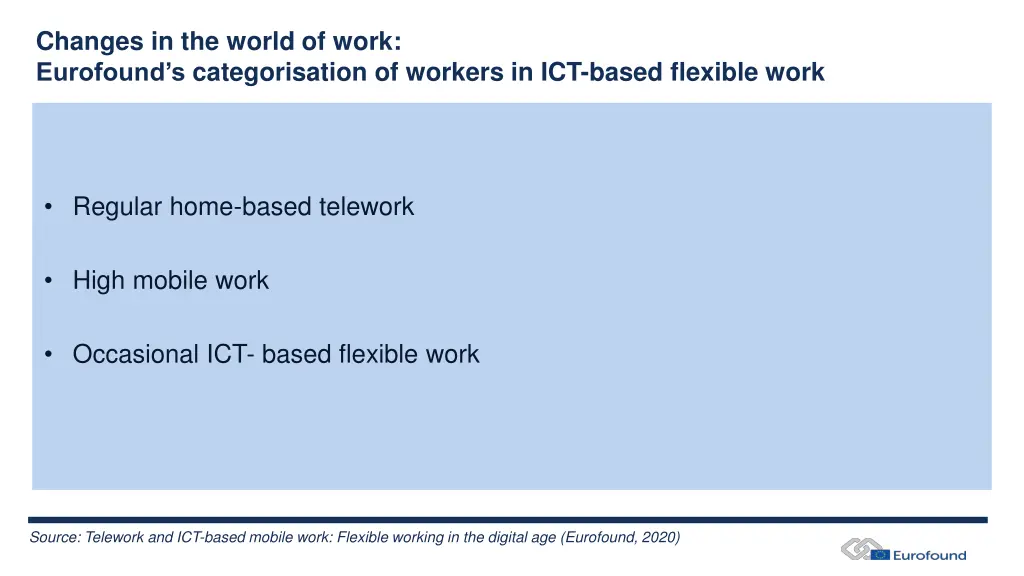 changes in the world of work eurofound