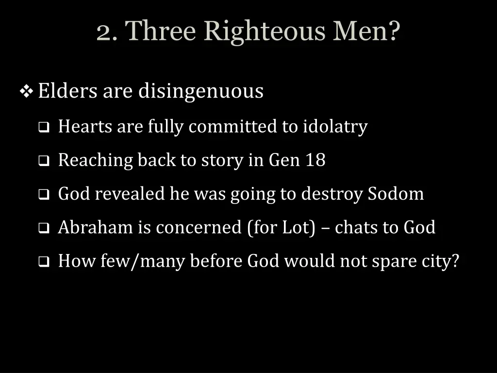 2 three righteous men