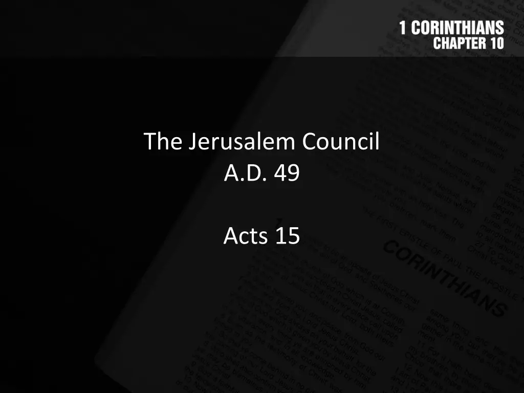 the jerusalem council a d 49