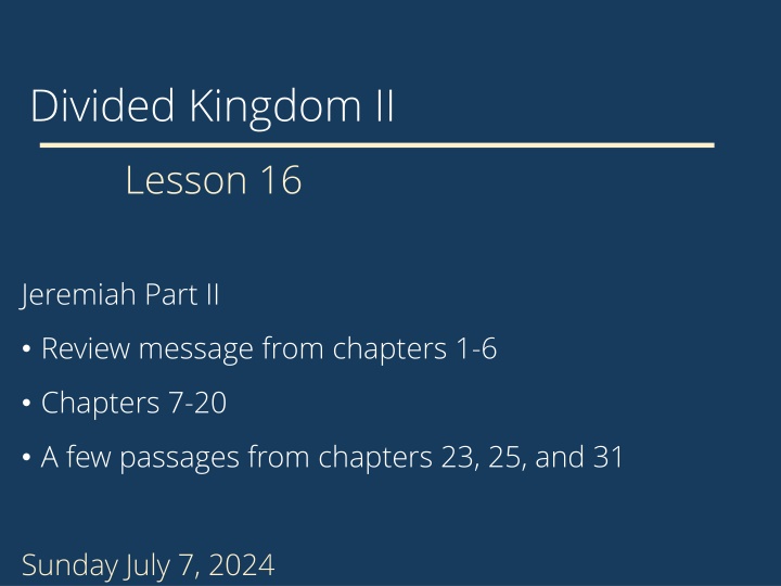 divided kingdom ii