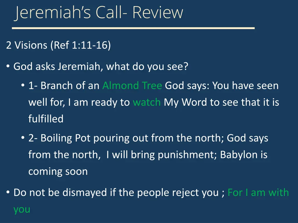 jeremiah s call review 1