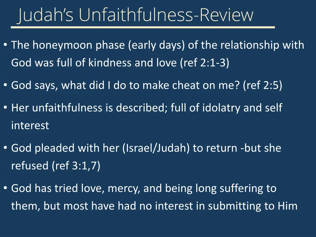 judah s unfaithfulness review