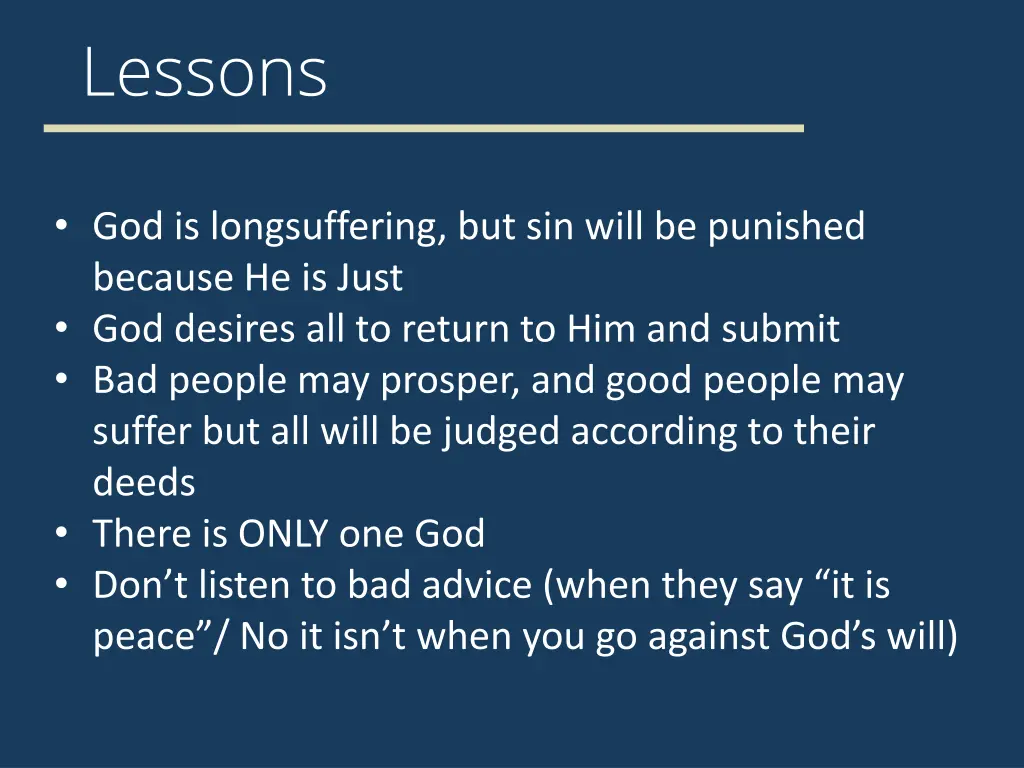 lessons