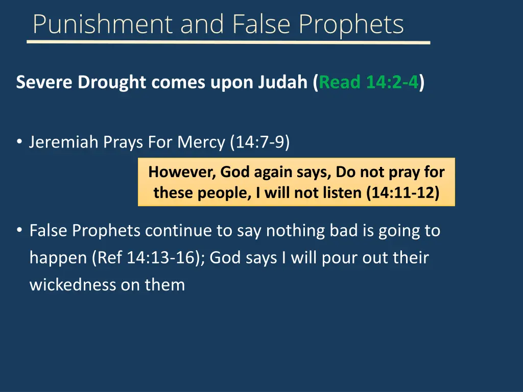 punishment and false prophets