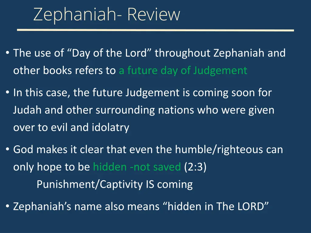 zephaniah review 1