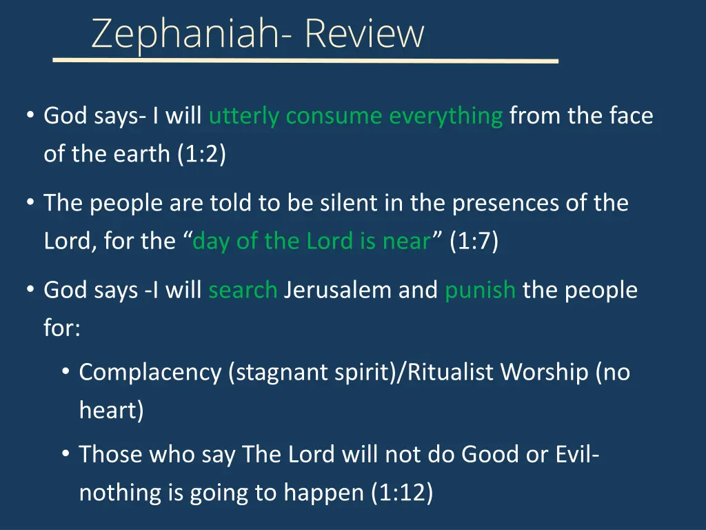 zephaniah review 2