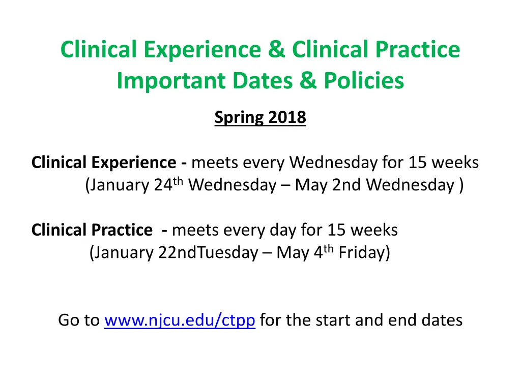 clinical experience clinical practice important