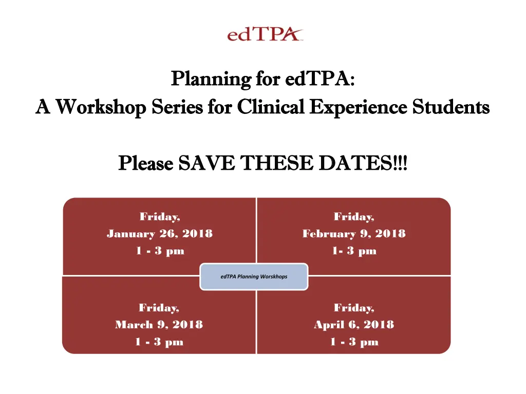 planning for planning for edtpa