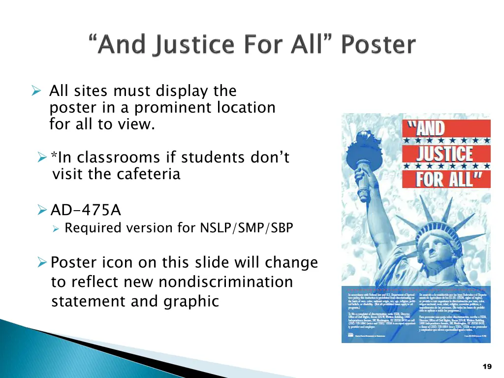 all sites must display the poster in a prominent