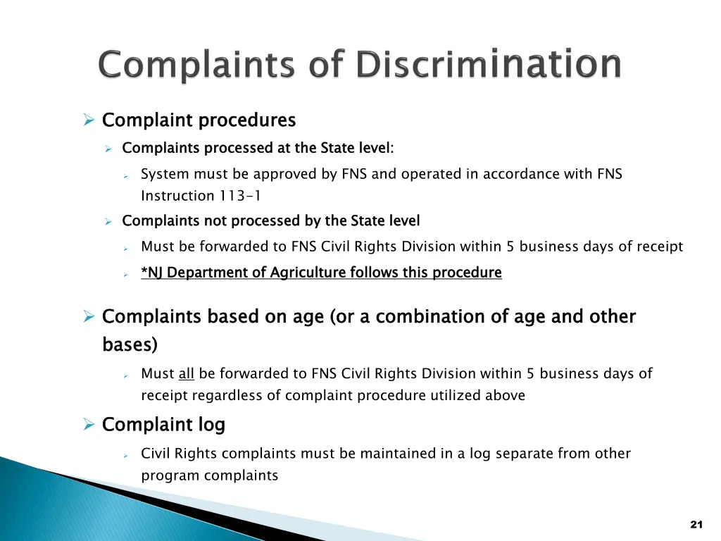 complaint procedures complaints processed