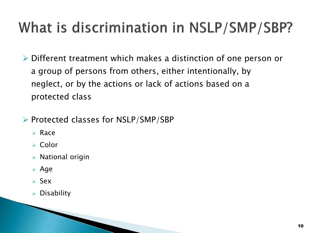 different treatment which makes a distinction