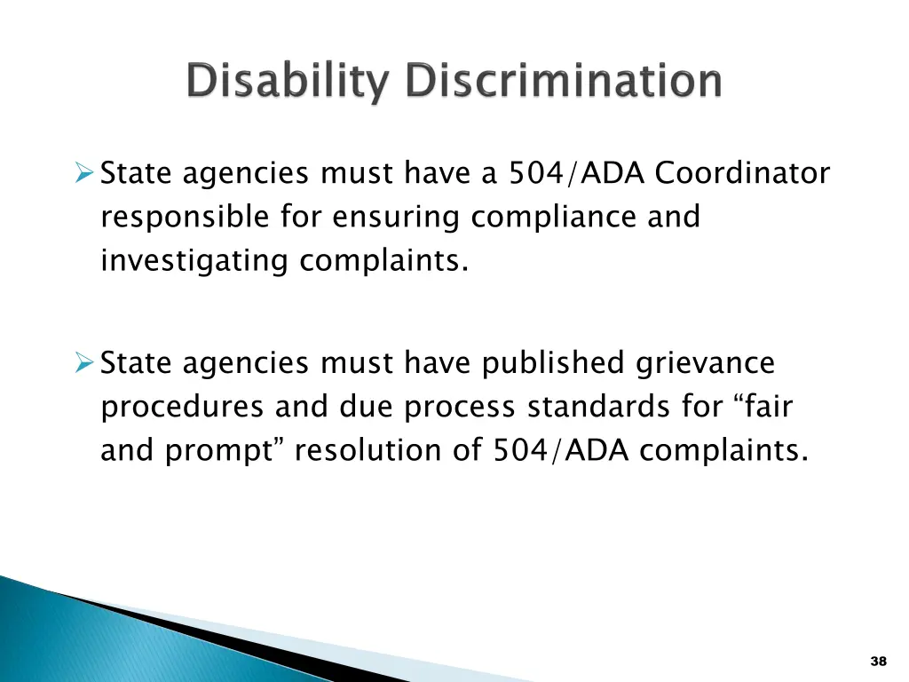 state agencies must have a 504 ada coordinator