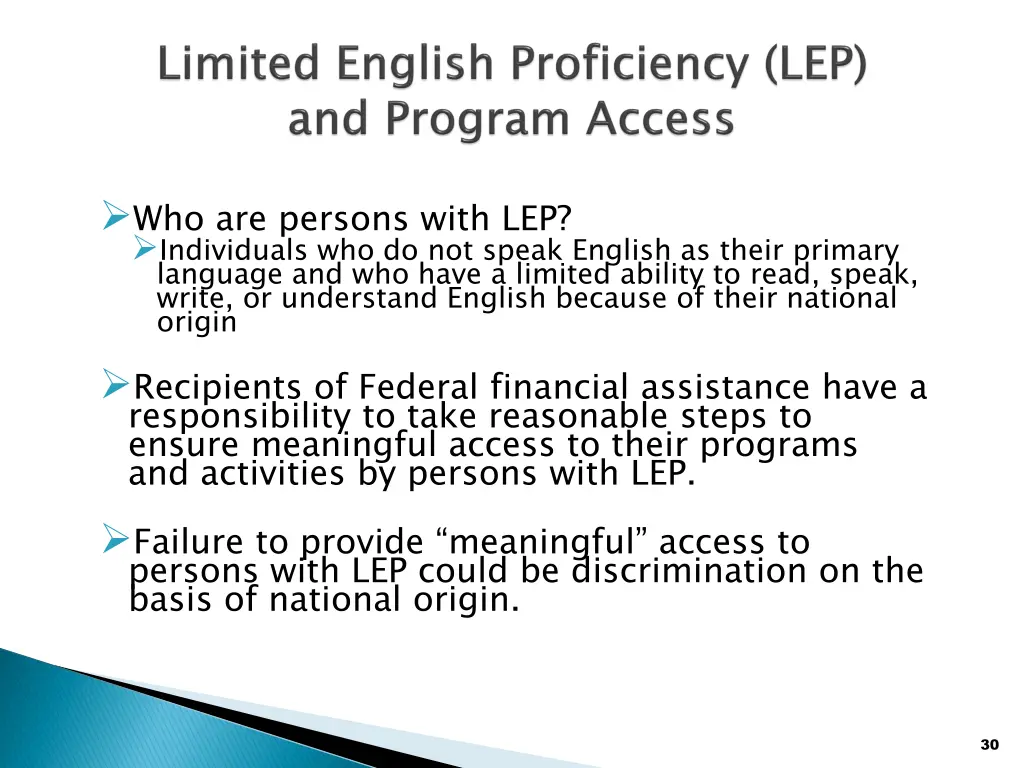 who are persons with lep individuals