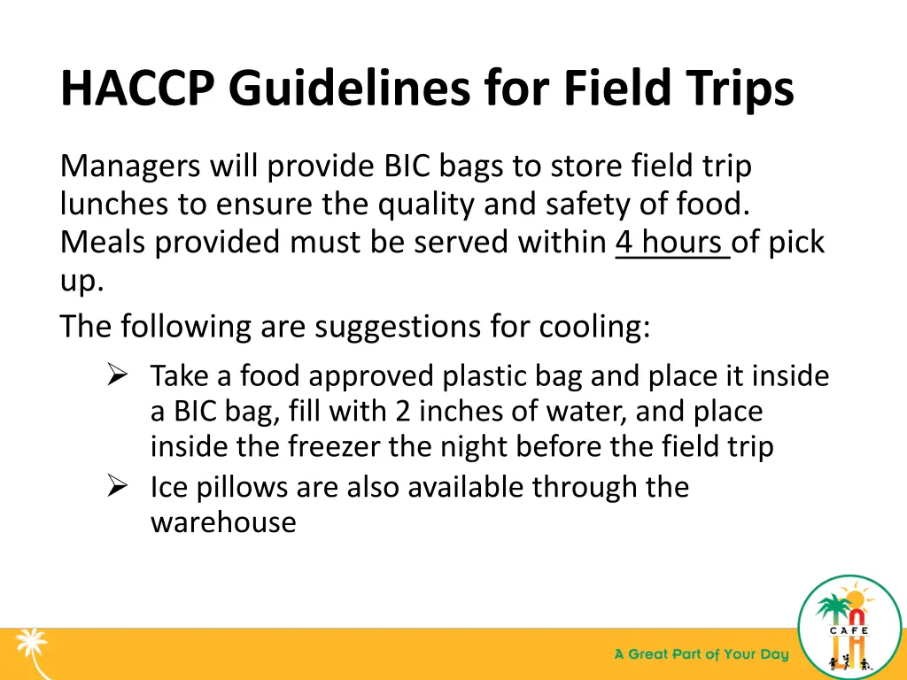 haccp guidelines for field trips 1