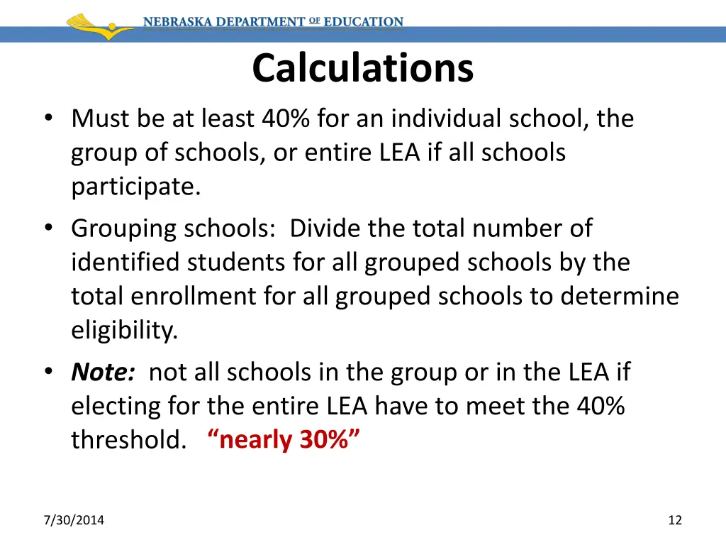 calculations
