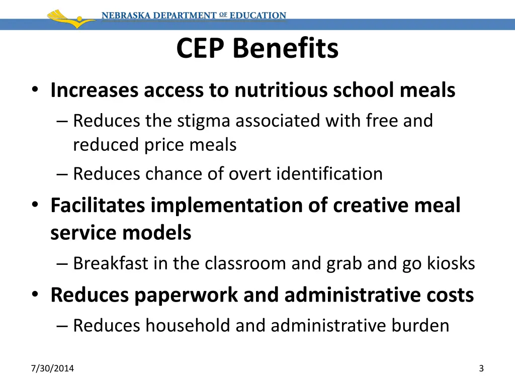 cep benefits