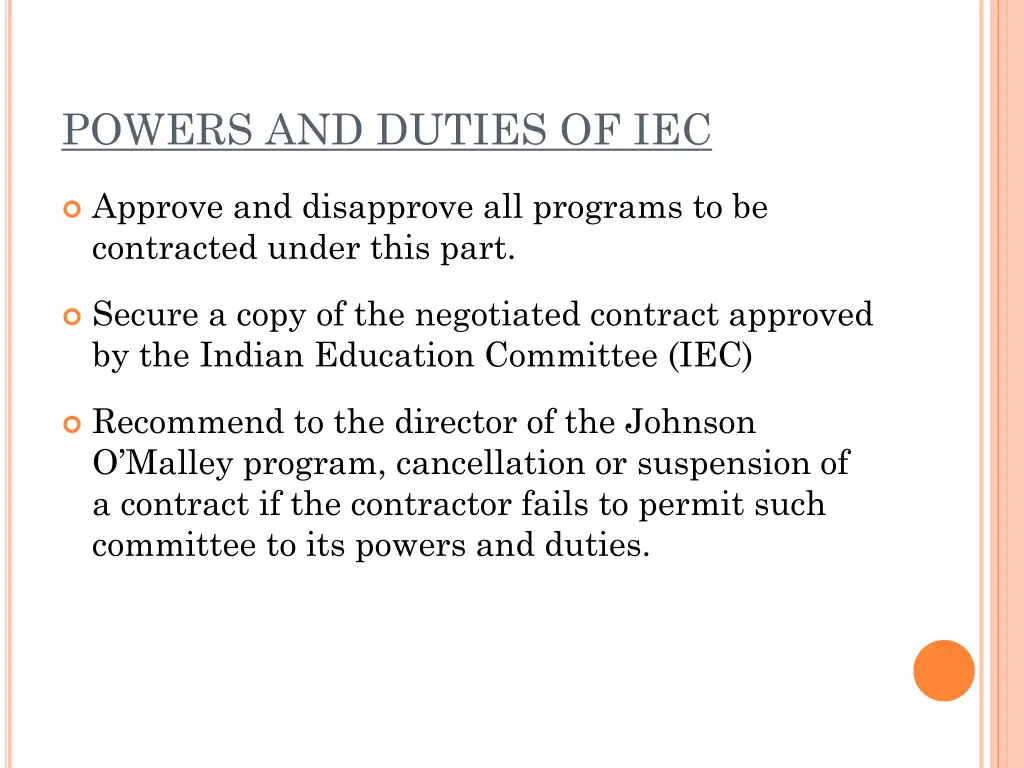 powers and duties of iec 1