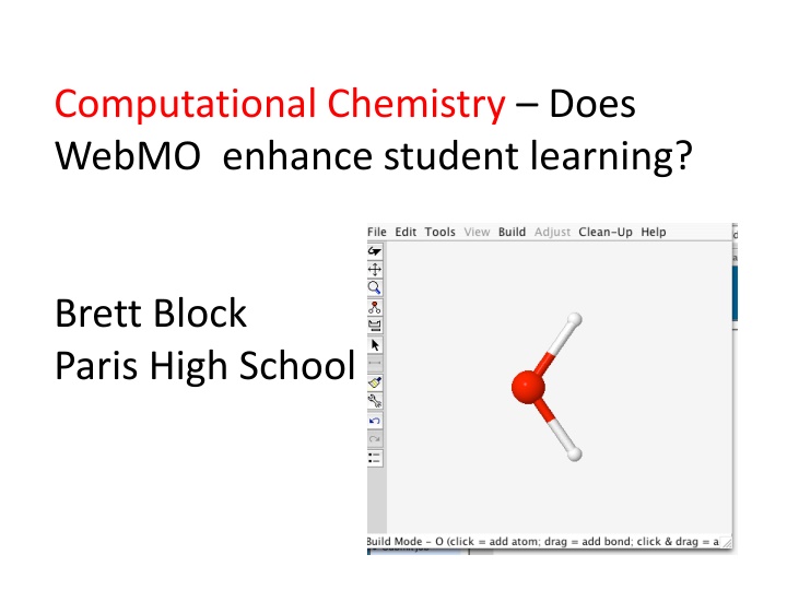 computational chemistry does webmo enhance