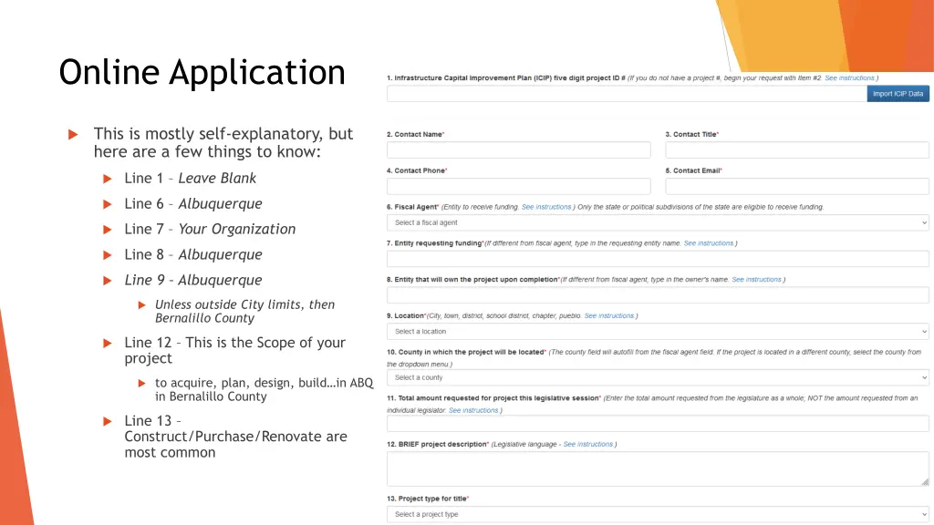 online application