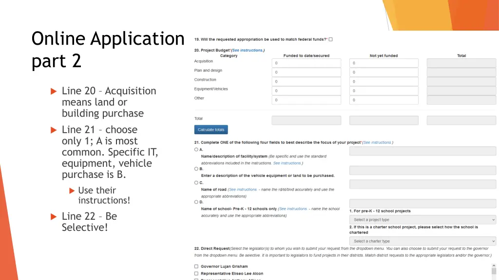 online application part 2