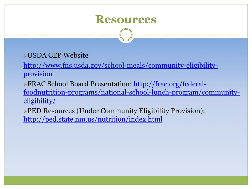 resources