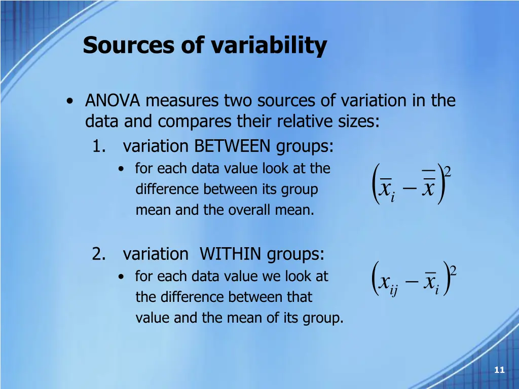 sources of variability