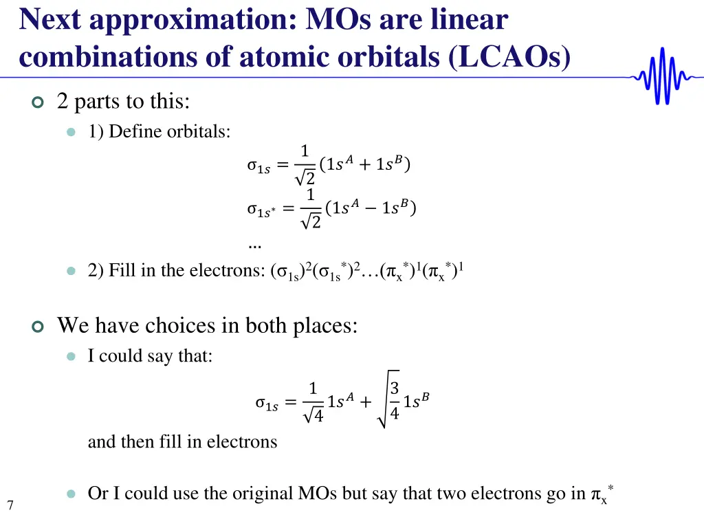 next approximation mos are linear combinations
