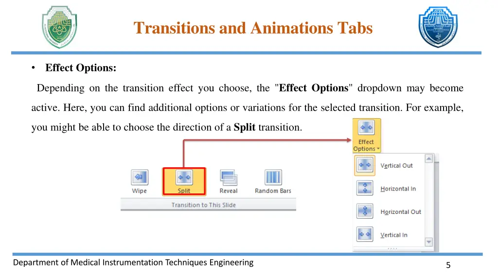 transitions and animations tabs 3