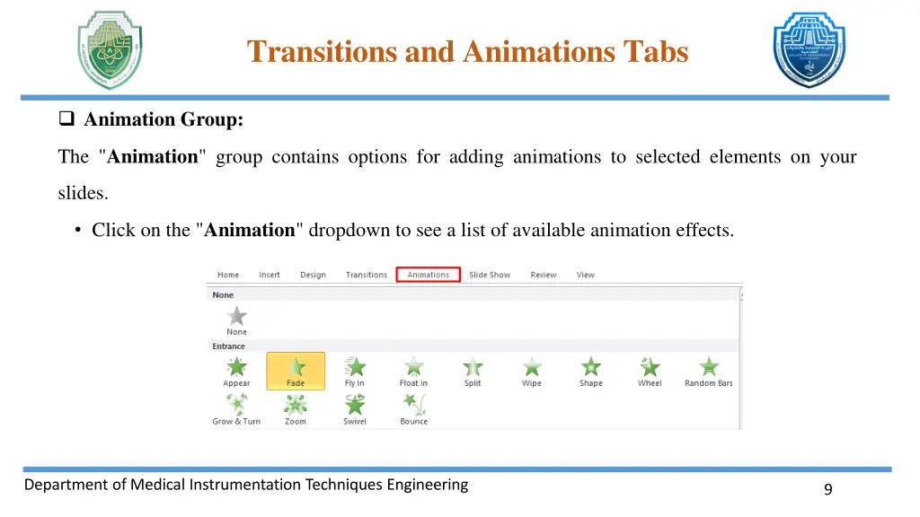 transitions and animations tabs 6