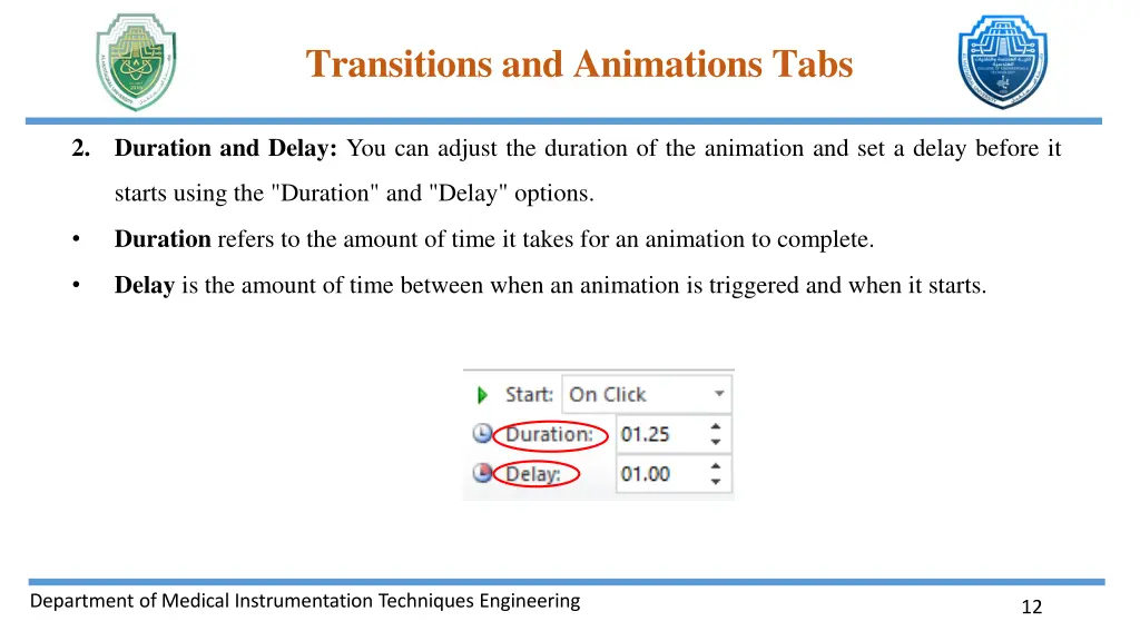 transitions and animations tabs 9