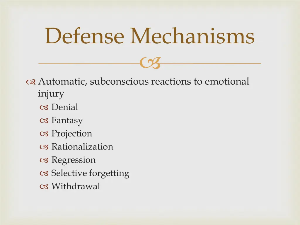defense mechanisms