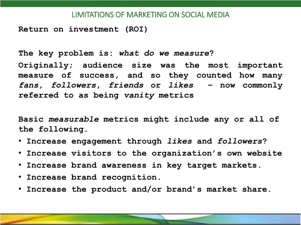 limitations of marketing on social media 5