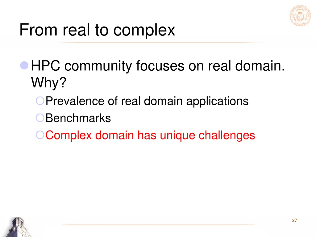 from real to complex 1