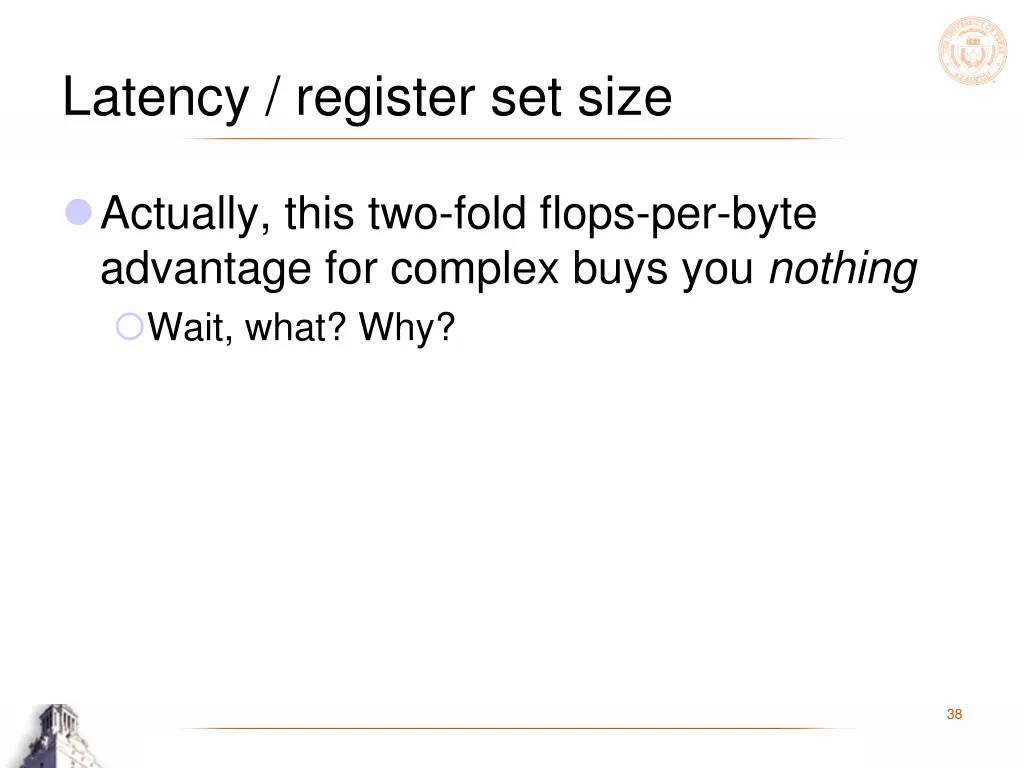 latency register set size 1