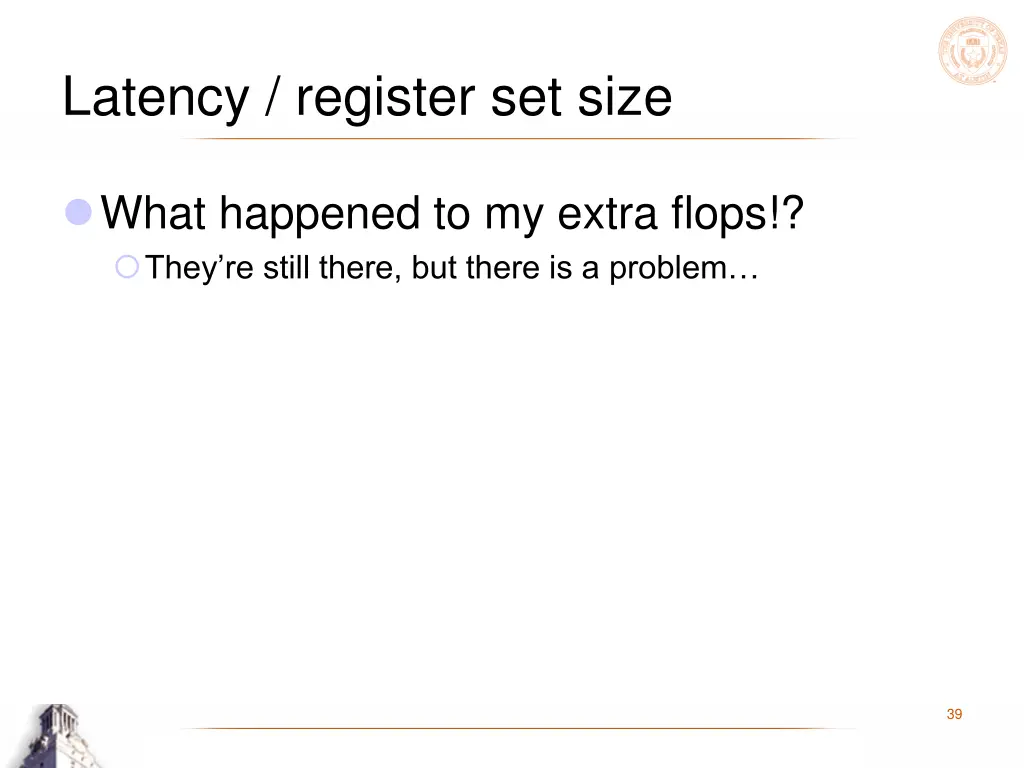 latency register set size 2