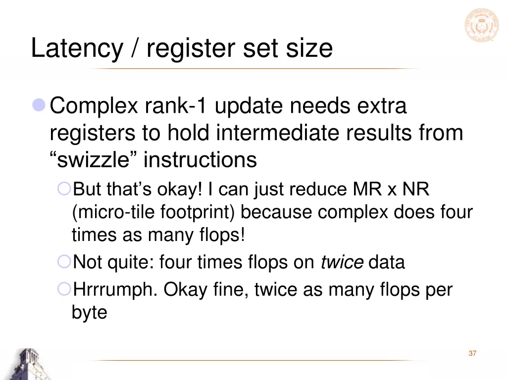 latency register set size