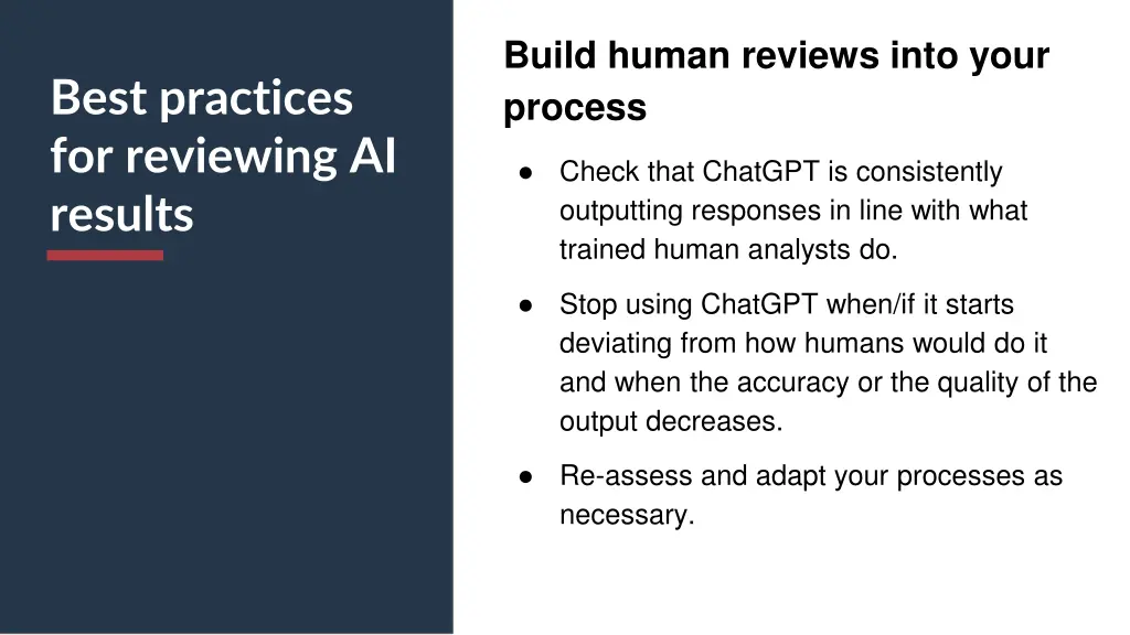 build human reviews into your process