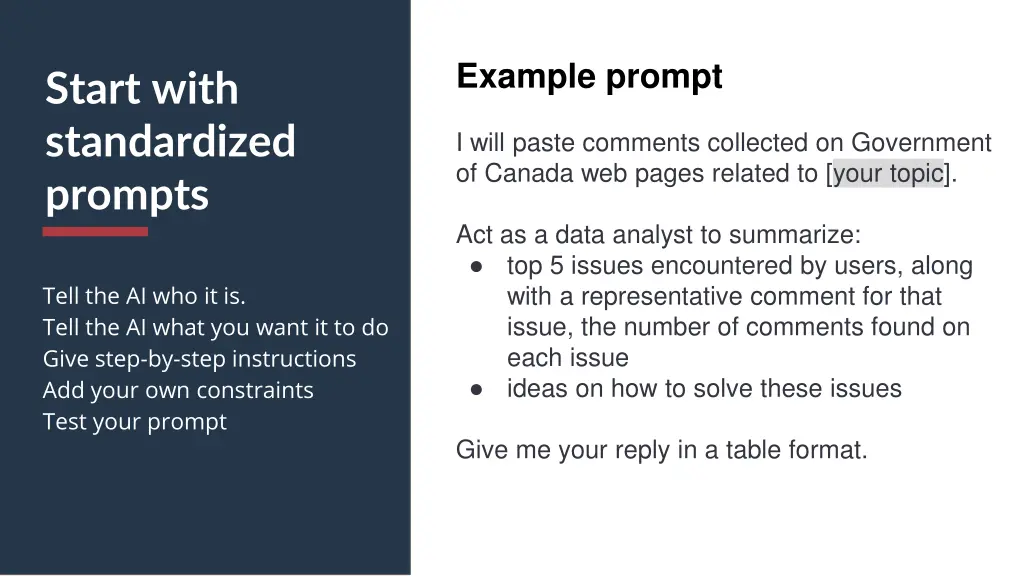 example prompt