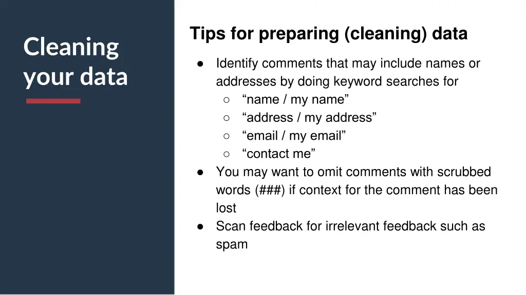 tips for preparing cleaning data