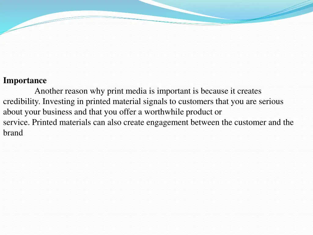 importance credibility investing in printed