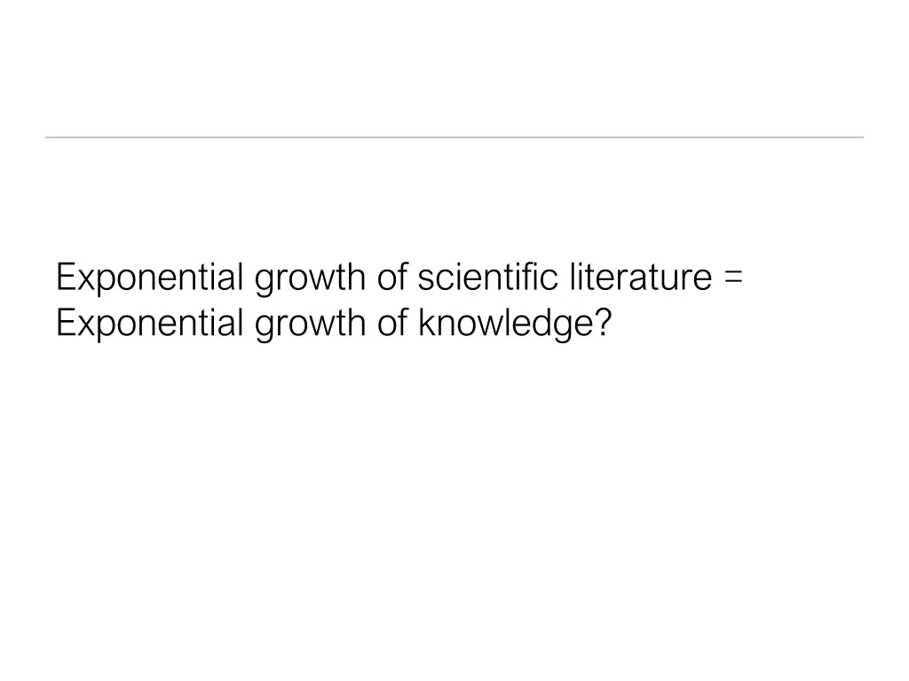 exponential growth of scientific literature