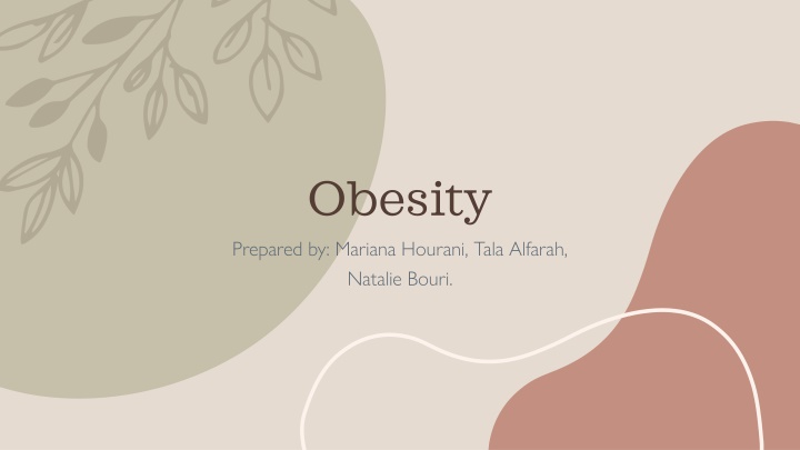 obesity prepared by mariana hourani tala alfarah