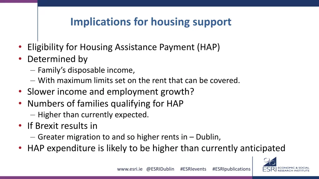 implications for housing support