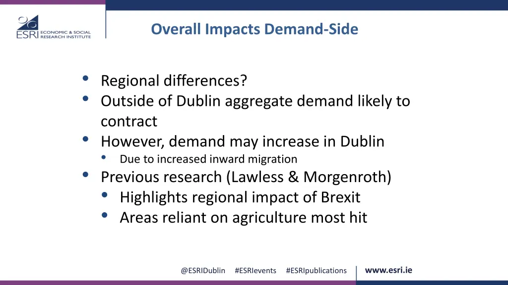 overall impacts demand side