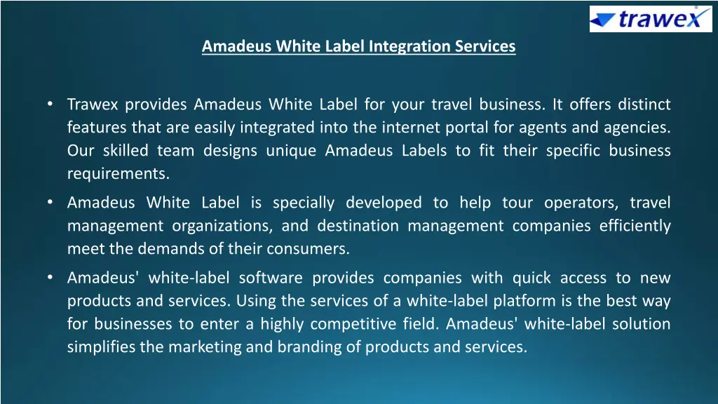 amadeus white label integration services