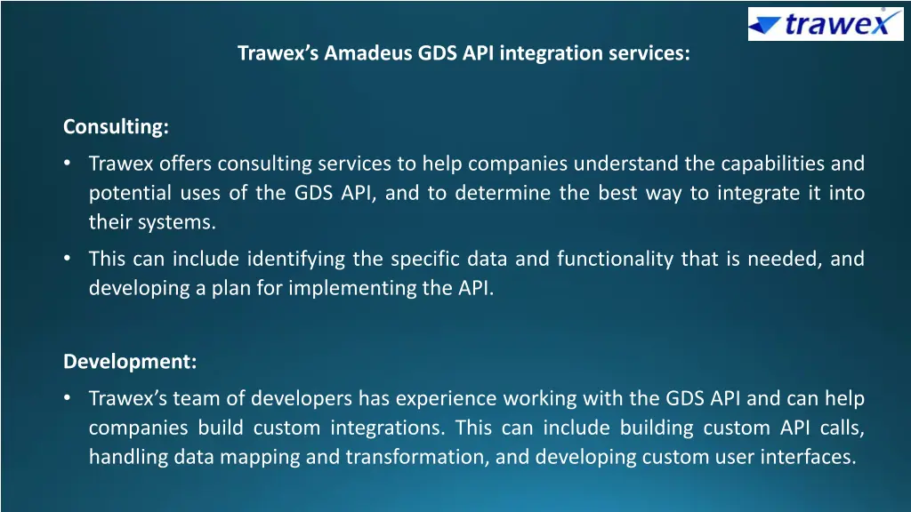 trawex s amadeus gds api integration services 1