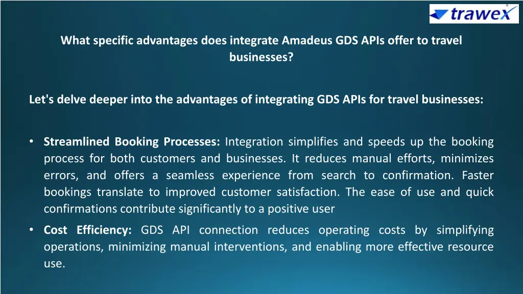 what specific advantages does integrate amadeus