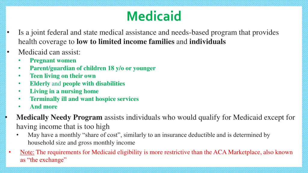 medicaid