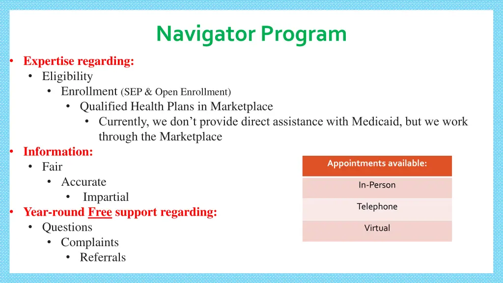 navigator program