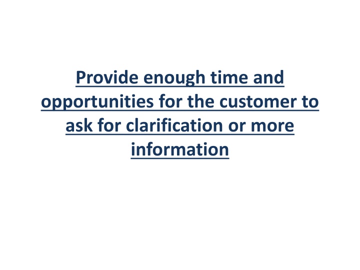 provide enough time and opportunities